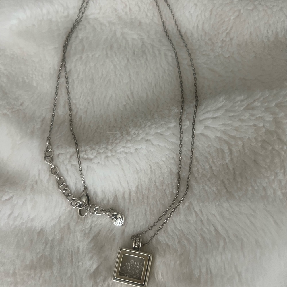 Brighton 22 inch sterling silver necklace with Swarovski crystal shaker pendant